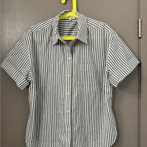 Madewell Blue and White Striped Shirt